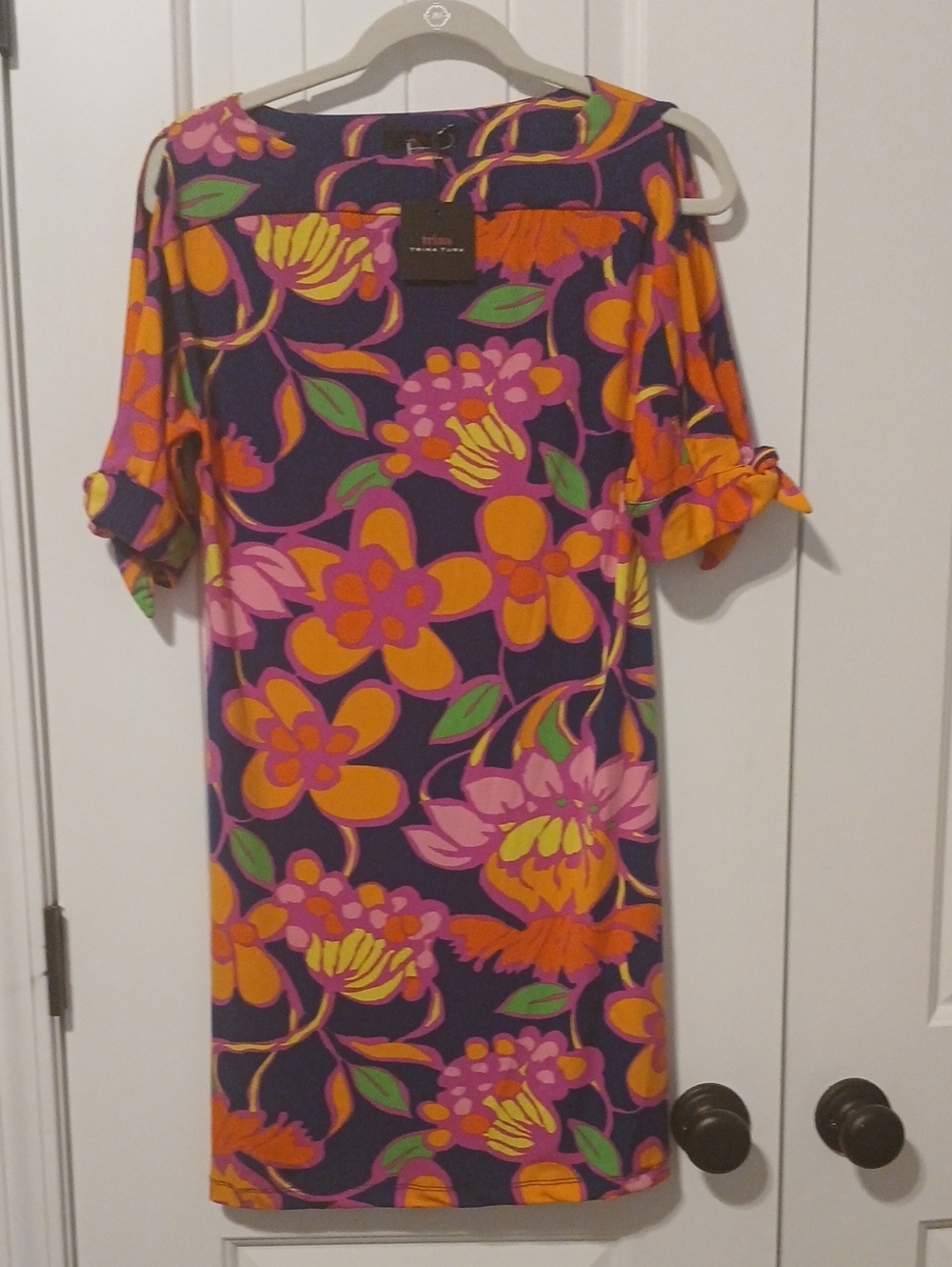 Trina Turk Bright Floral Shift Dress -NWT Purple, Orange & Pink XS